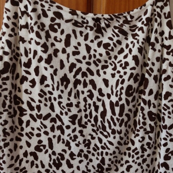 Cypress Animal Print Lace Trim Floral Cami Tank Top LG - Picture 9 of 13